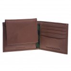 Tommy Hilfiger Men\'s Tan Leather Passcase Bifold Wallet