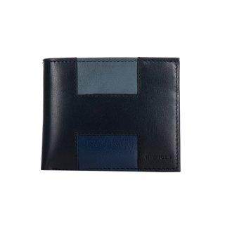 Tommy Hilfiger Men's Leather Double Billfold Pocketbook Wallet Navy