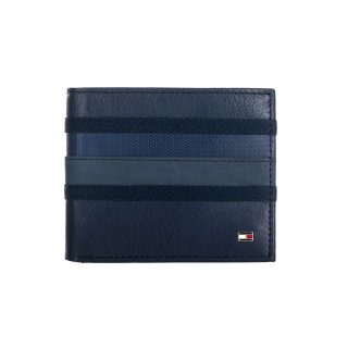 Tommy Hilfiger Men's Leather Double Billfold Wallet Cobalt