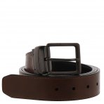 Levi\'s Men\'s Reversible Belt with Tone Logo Buckle Black-Brown