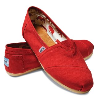 Toms Women's Canvas Classic Red 001001B07-RED