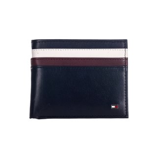 Tommy Hilfiger Men's Genuine Leather Billfold Wallet 31tl130014 Navy