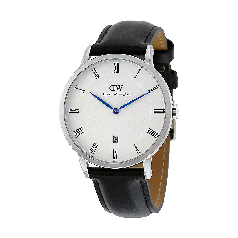 Daniel Wellington Unisex 1121DW 'Dapper Sheffield' Black Leather Watch