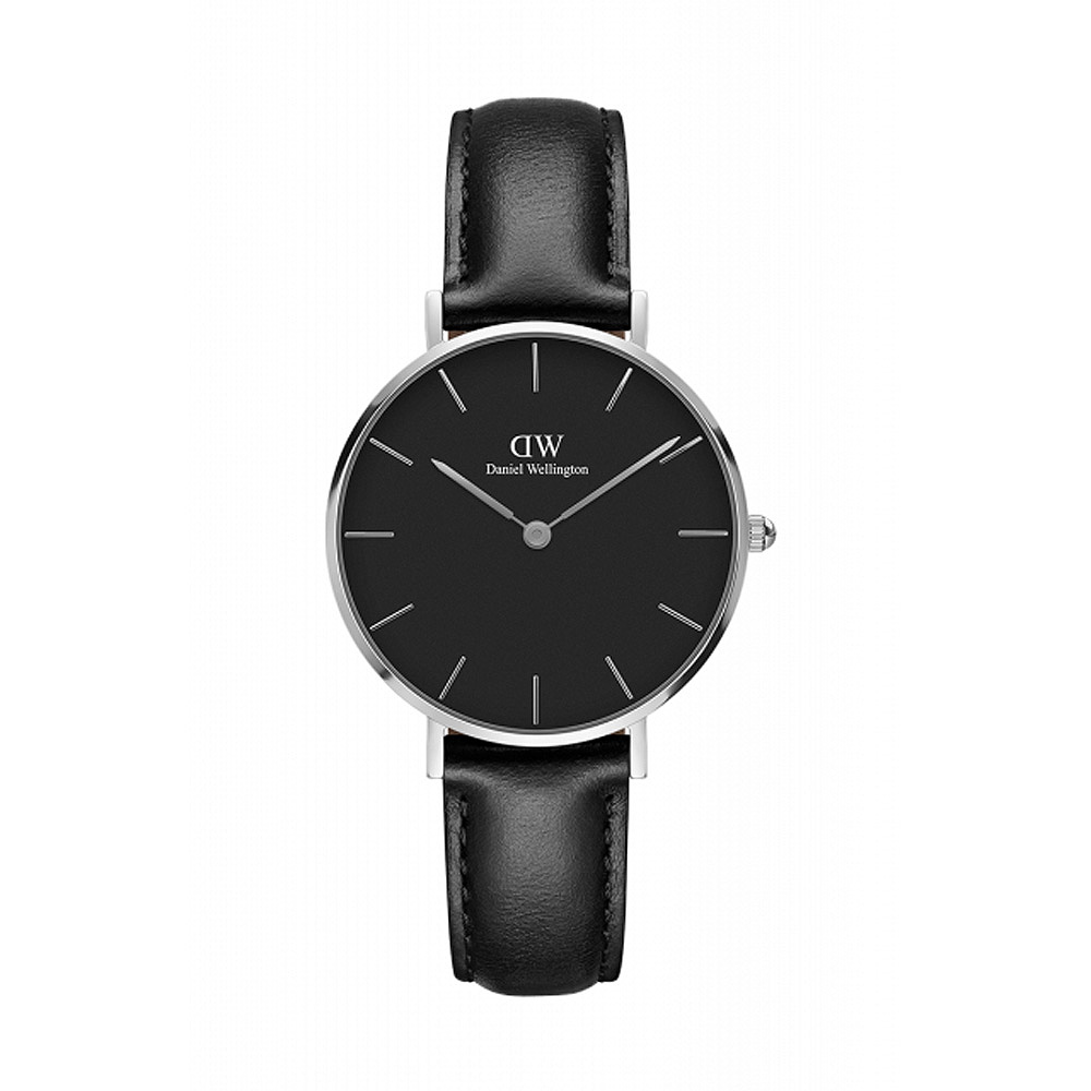 Classic Petite Sheffield Black 32mm Silver DW00100180
