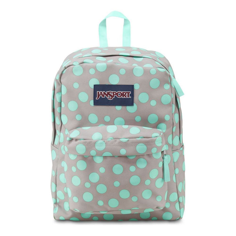 JanSport SuperBreak Backpack ? Grey Rabbit Sylvia Dot