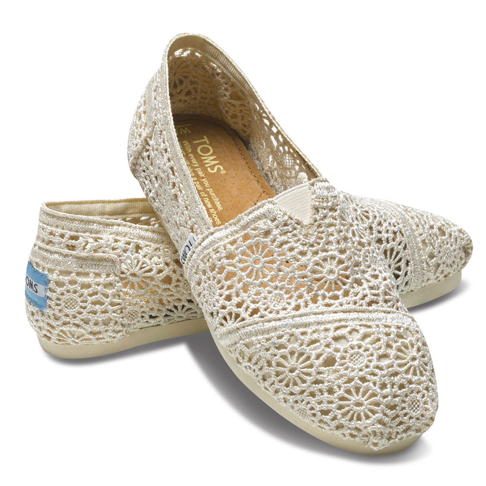 Toms Womens Classics Crochet Natural 001096b10-Natur